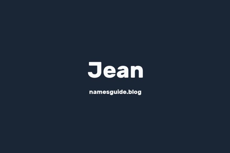 Origin and Meaning of Last Name Jean