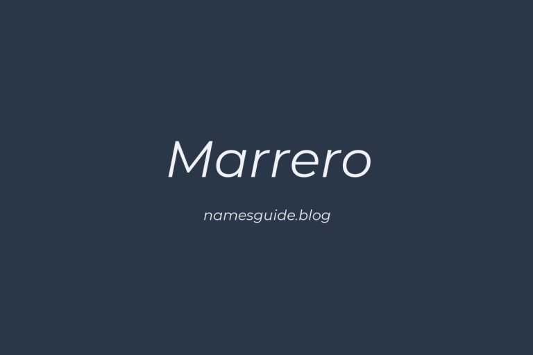 Origin and Meaning of Last Name Marrero