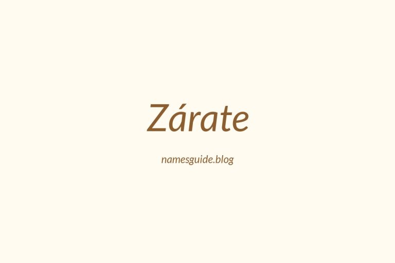 Origin and Meaning of Last Name Zárate