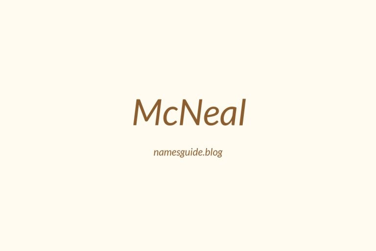 Origin and Meaning of Last Name McNeal