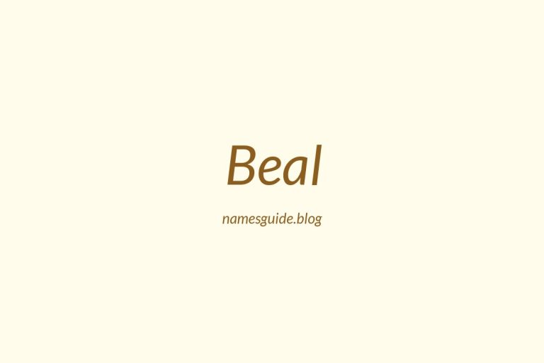 Origin and Meaning of Last Name Beal