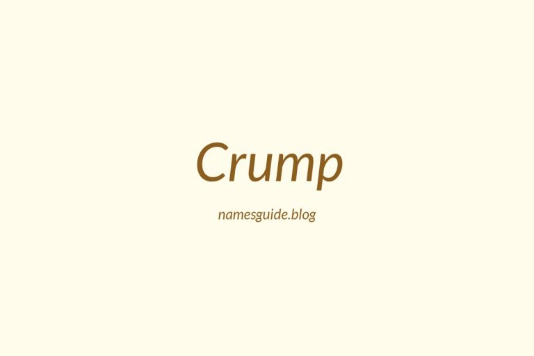 Origin and Meaning of Last Name Crump