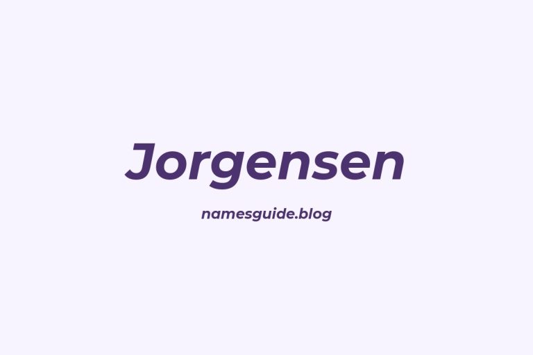 Origin and Meaning of Last Name Jorgensen