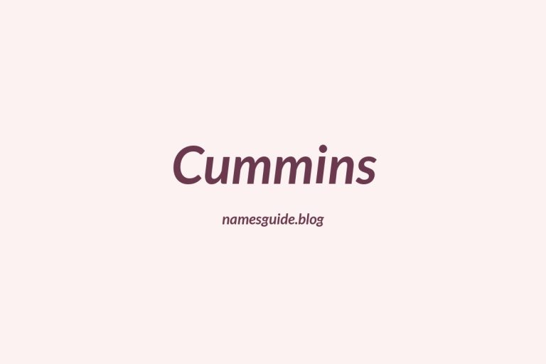 Origin and Meaning of Last Name Cummins