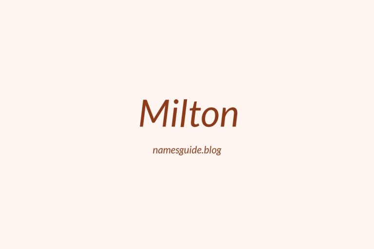 Origin and Meaning of Last Name Milton