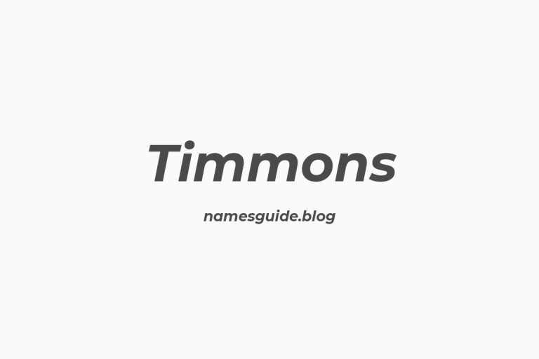 Origin and Meaning of Last Name Timmons