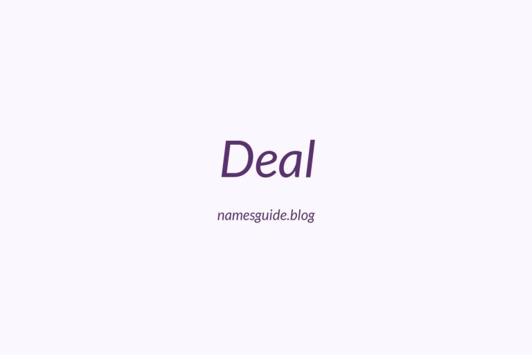 Origin and Meaning of Last Name Deal
