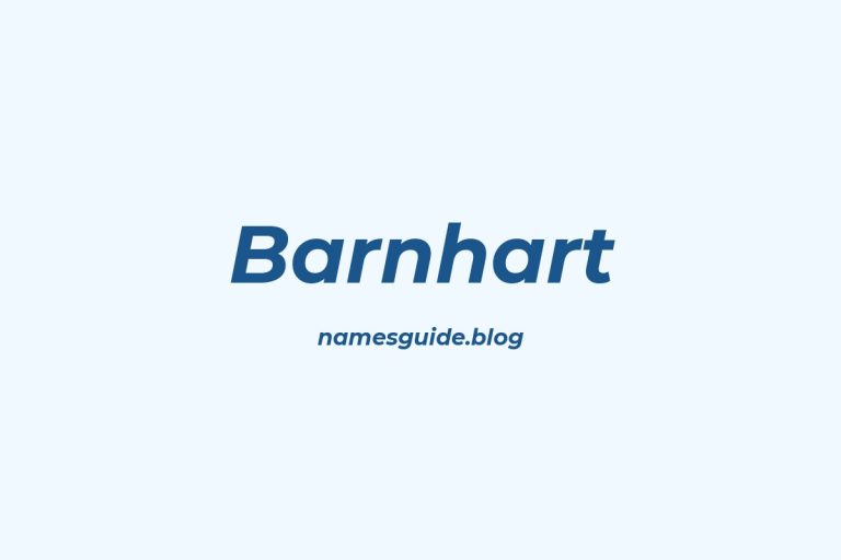 Origin and Meaning of Last Name Barnhart