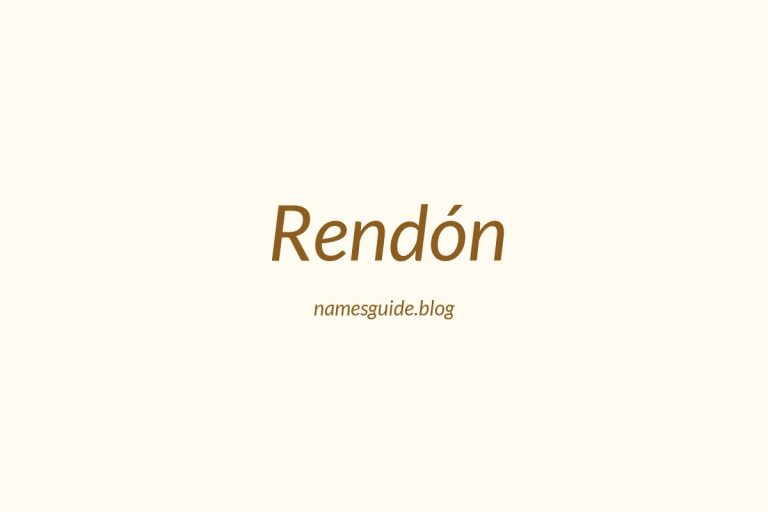 Origin and Meaning of Last Name Rendón
