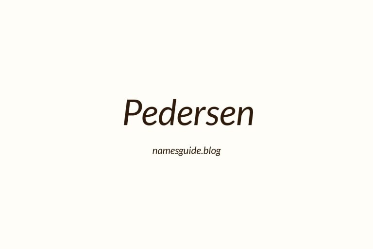 Origin and Meaning of Last Name Pedersen