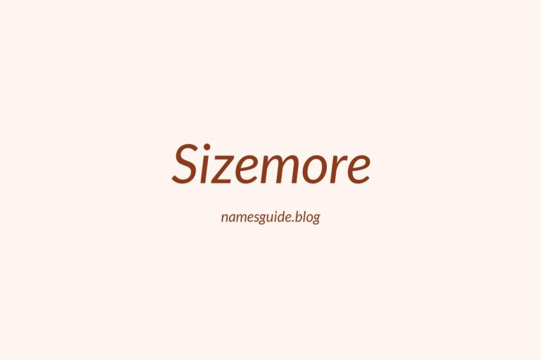 Origin and Meaning of Last Name Sizemore
