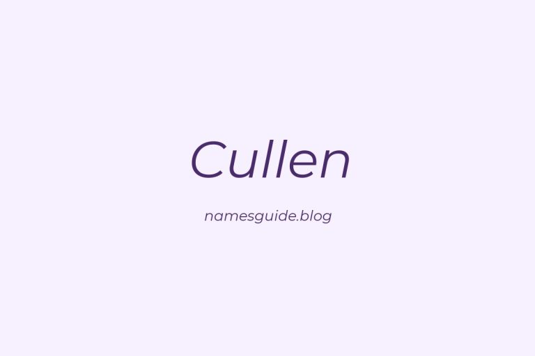 Origin and Meaning of Last Name Cullen