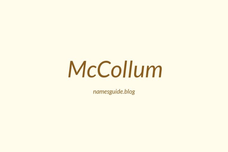 Origin and Meaning of Last Name McCollum