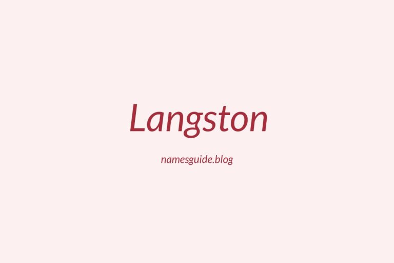 Origin and Meaning of Last Name Langston