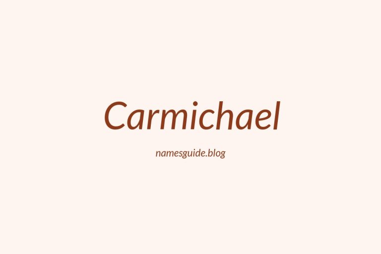 Origin and Meaning of Last Name Carmichael