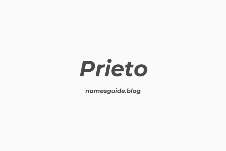 Origin and Meaning of Last Name Prieto