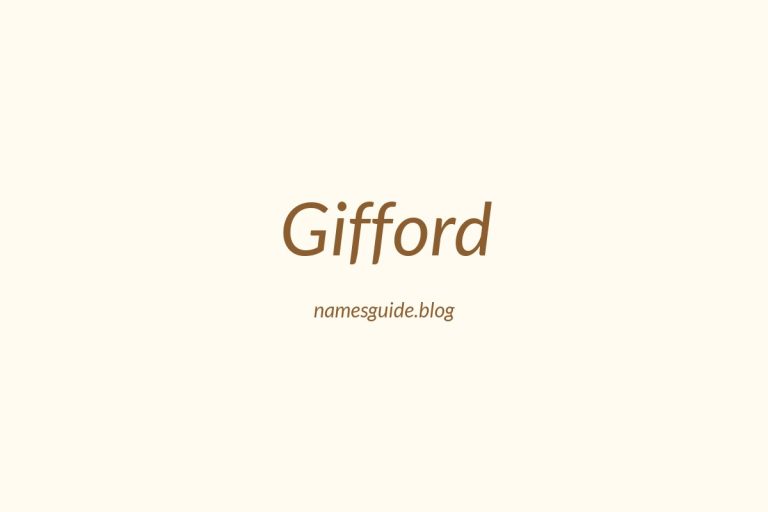 Origin and Meaning of Last Name Gifford