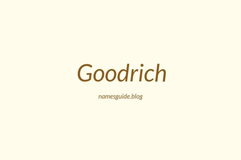 Origin and Meaning of Last Name Goodrich