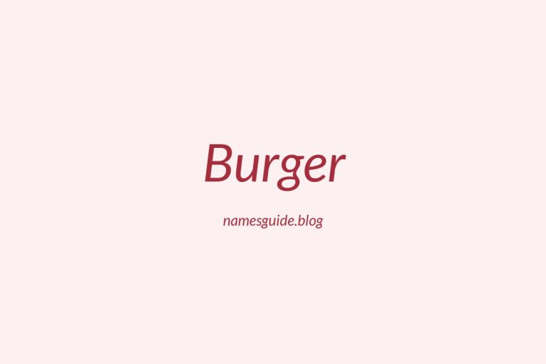 Origin and Meaning of Last Name Burger