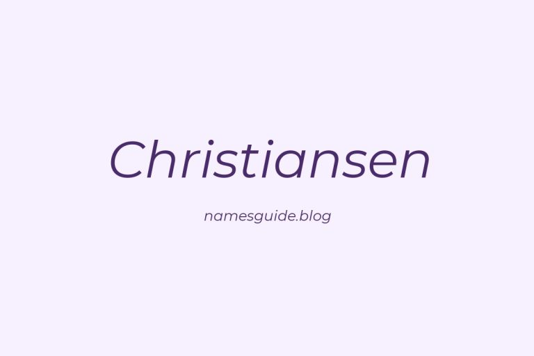 Origin and Meaning of Last Name Christiansen