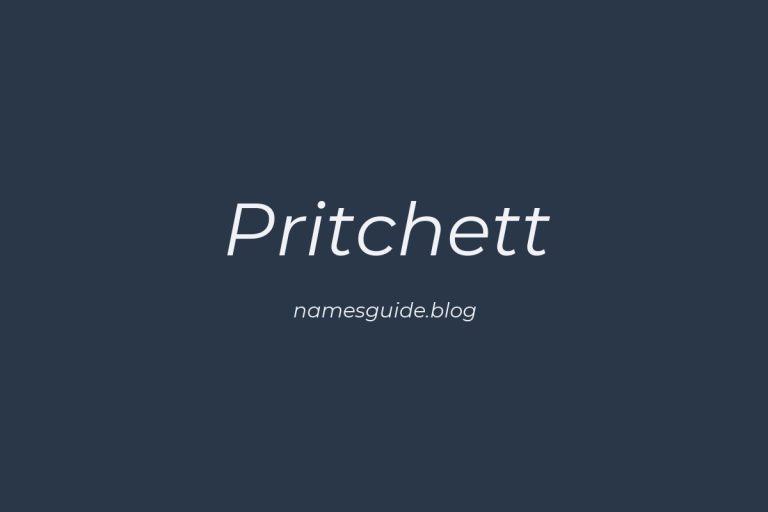 Origin and Meaning of Last Name Pritchett