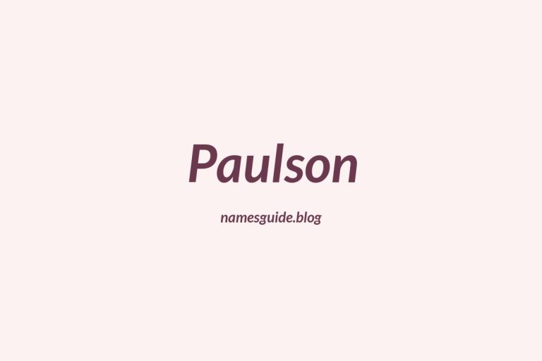Origin and Meaning of Last Name Paulson