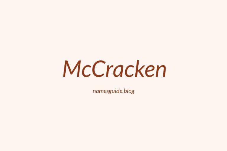 Origin and Meaning of Last Name McCracken