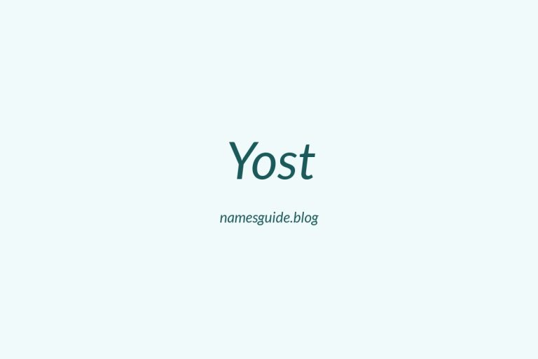Origin and Meaning of Last Name Yost