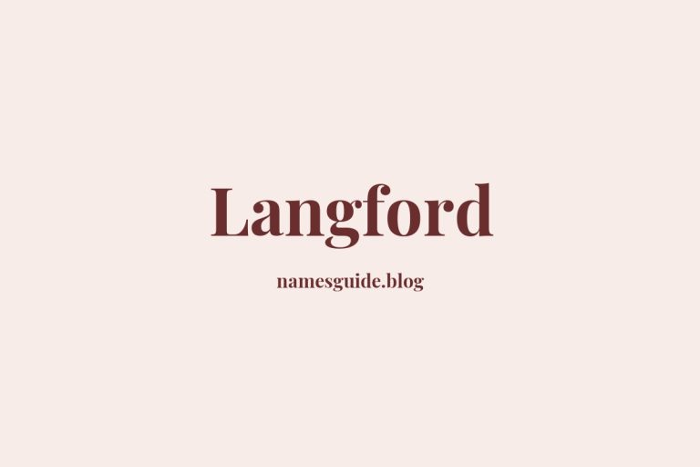 Origin and Meaning of Last Name Langford