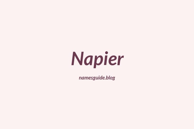 Origin and Meaning of Last Name Napier