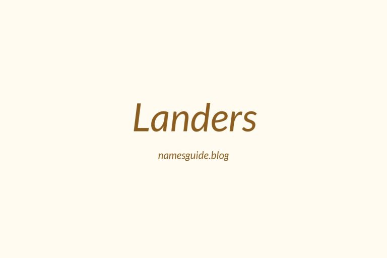 Origin and Meaning of Last Name Landers