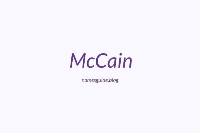 Origin and Meaning of Last Name McCain