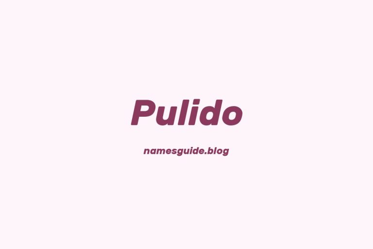 Origin and Meaning of Last Name Pulido