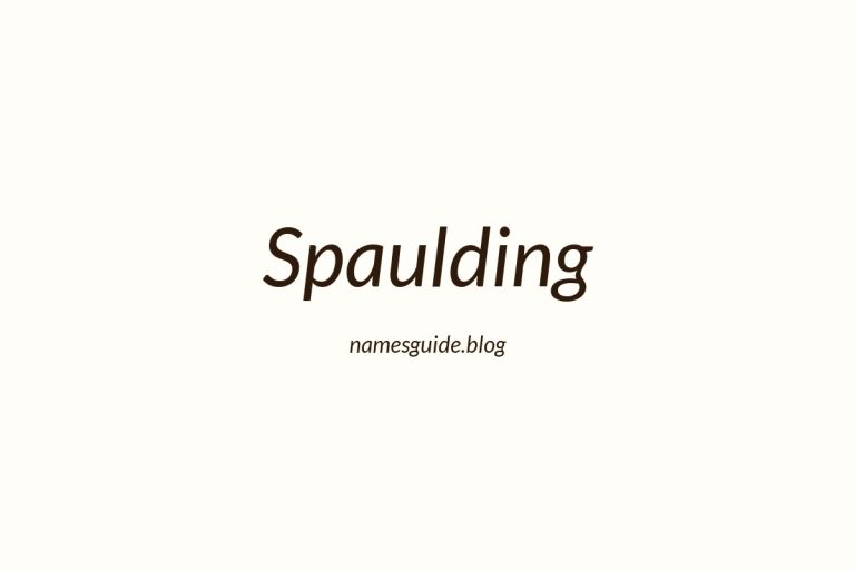 Origin and Meaning of Last Name Spaulding