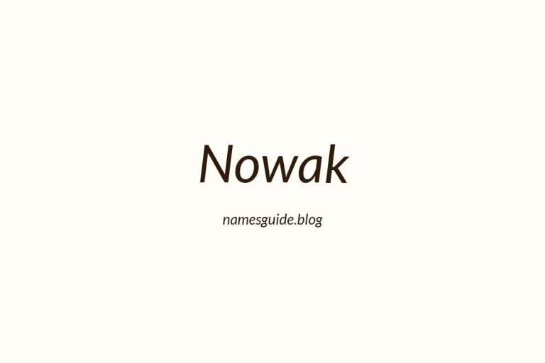 Origin and Meaning of Last Name Nowak
