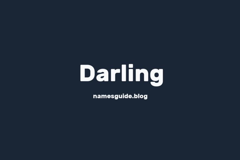 Origin and Meaning of Last Name Darling