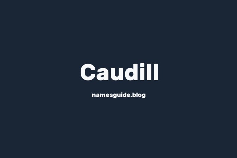 Origin and Meaning of Last Name Caudill