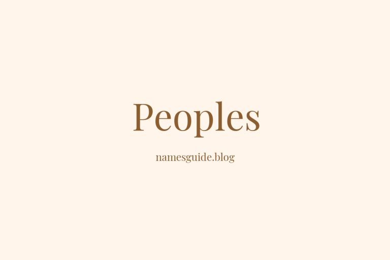 Origin and Meaning of Last Name Peoples