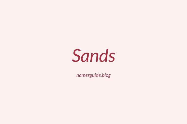 Origin and Meaning of Last Name Sands