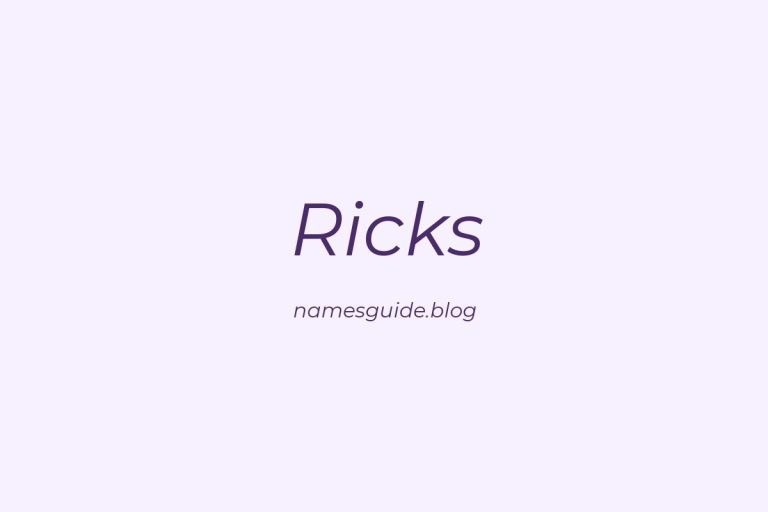 Origin and Meaning of Last Name Ricks