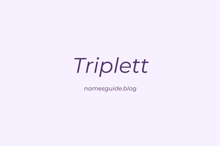 Origin and Meaning of Last Name Triplett