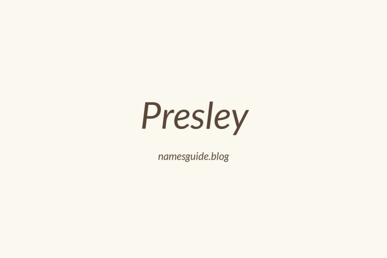 Origin and Meaning of Last Name Presley
