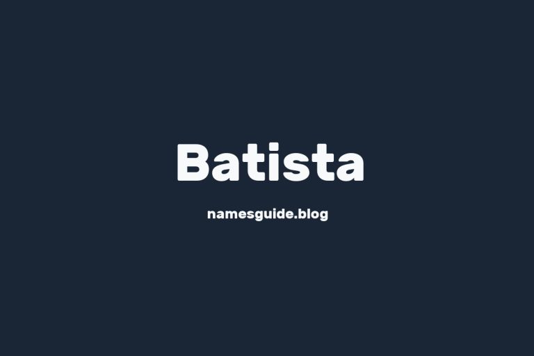Origin and Meaning of Last Name Batista