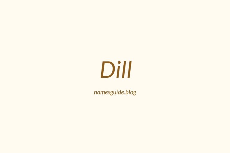 Origin and Meaning of Last Name Dill