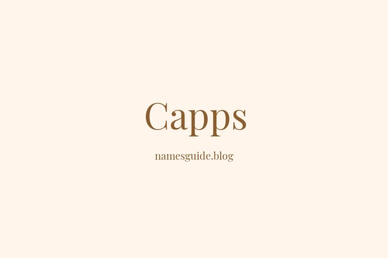 Origin and Meaning of Last Name Capps
