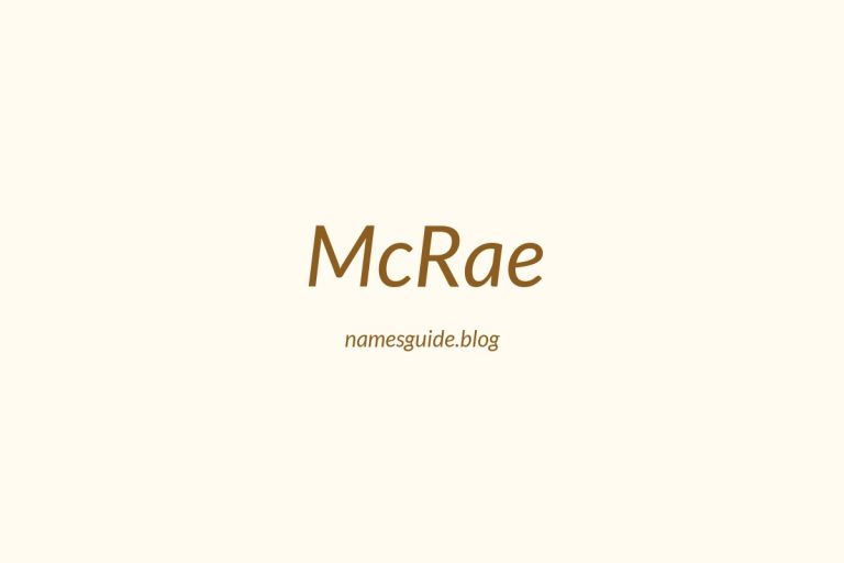 Origin and Meaning of Last Name McRae