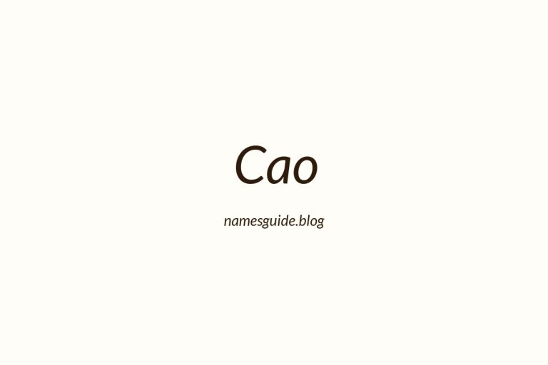 Origin and Meaning of Last Name Cao