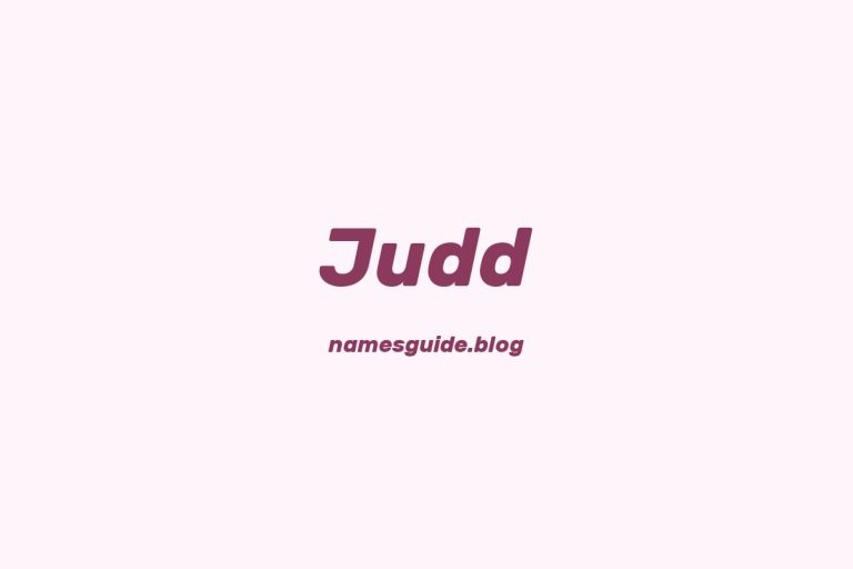 Origin and Meaning of Last Name Judd