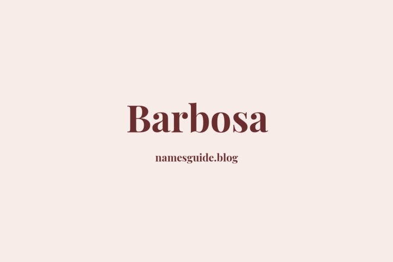 Origin and Meaning of Last Name Barbosa