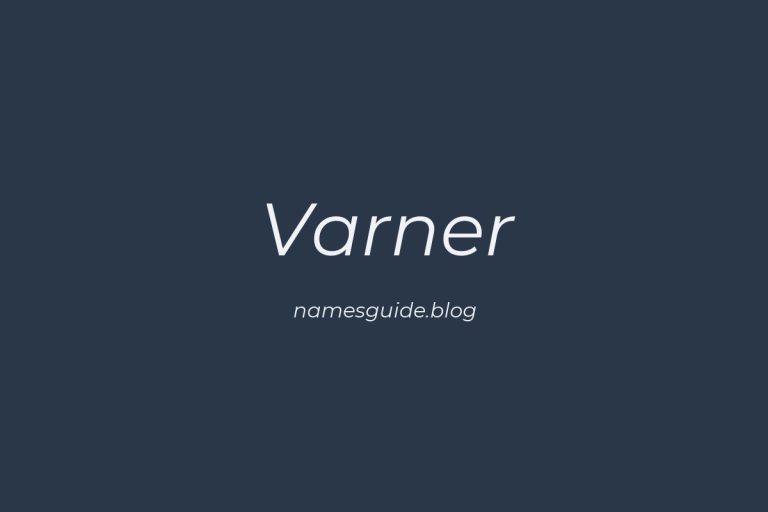 Origin and Meaning of Last Name Varner